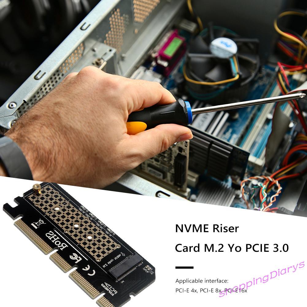 ✤Sh✤ M.2 NVME PCIE to M2 Adapter NVME SSD M2 PCIE X16 Expansion Card Adapter