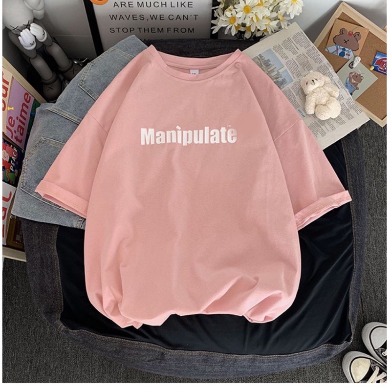 [Rẻ vô địch] Áo thun cotton tay lỡ dáng rộng unisex freesize 38-65kg -Manipulate