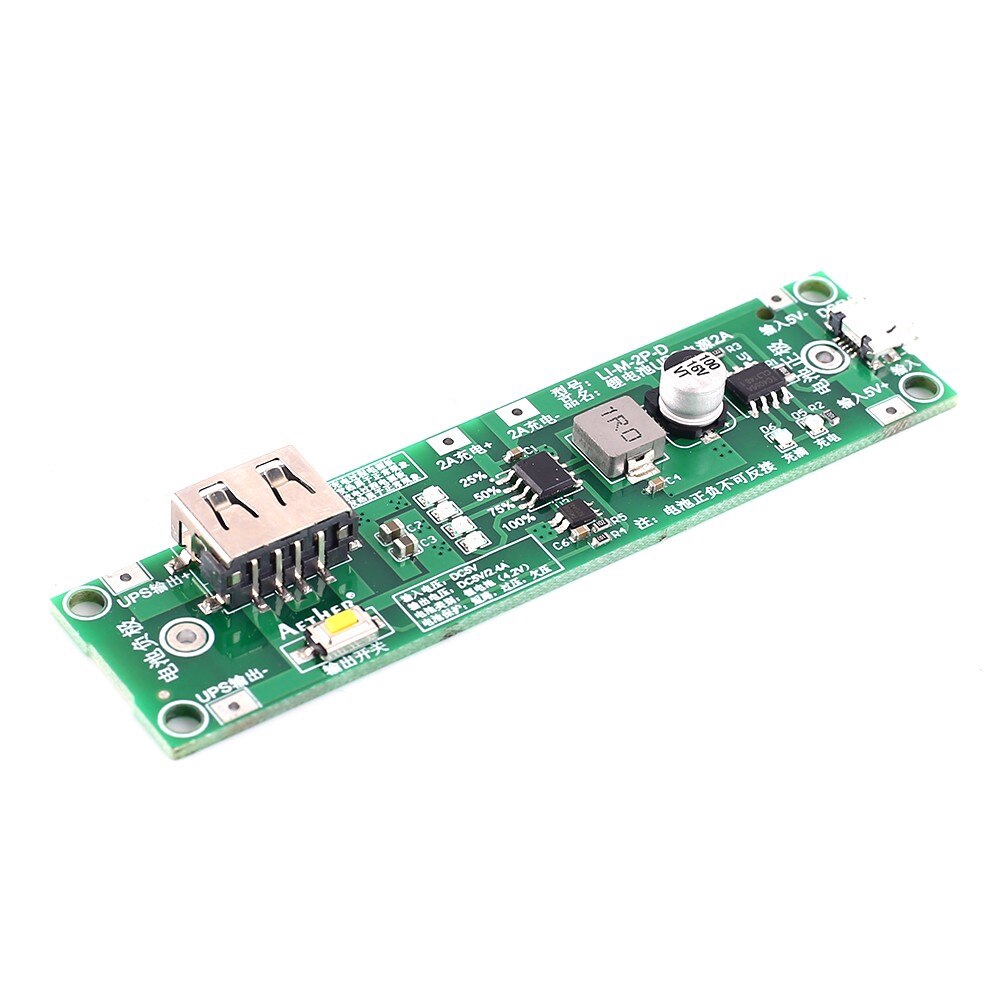 UPS Power Supply Battery Charging Board 18650 Lithium Charger Protection Boost Converter Step UP Module 5V 1A 2A