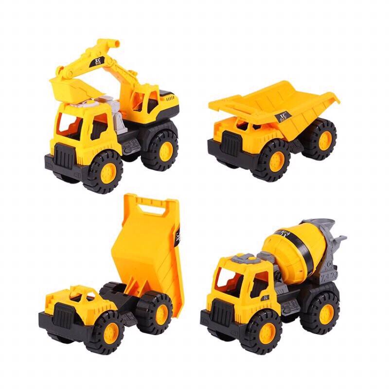 Đồ chơi Ô Tô Xe Ben Trộn Bê Tông Máy Xúc Xe Công Trình cho bé
