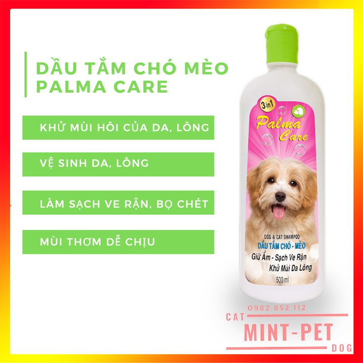 [Mã PET50K giảm Giảm 10% - Tối đa 50K đơn từ 250K] Sữa Tắm Cho Chó Mèo Palma Care 3 In 1 chai 300ml Giá Rẻ #MintPet