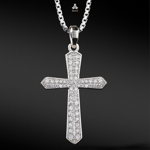 Mặt dây chuyền nam, nữ HeliSilver DIAMOND FAITH - TO ĐÁ TRẮNG DCBN0068