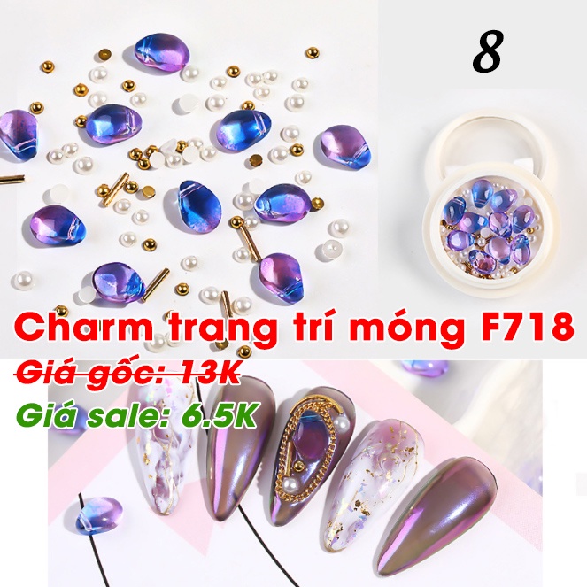 Charm đá, kim loại trang trí móng F718