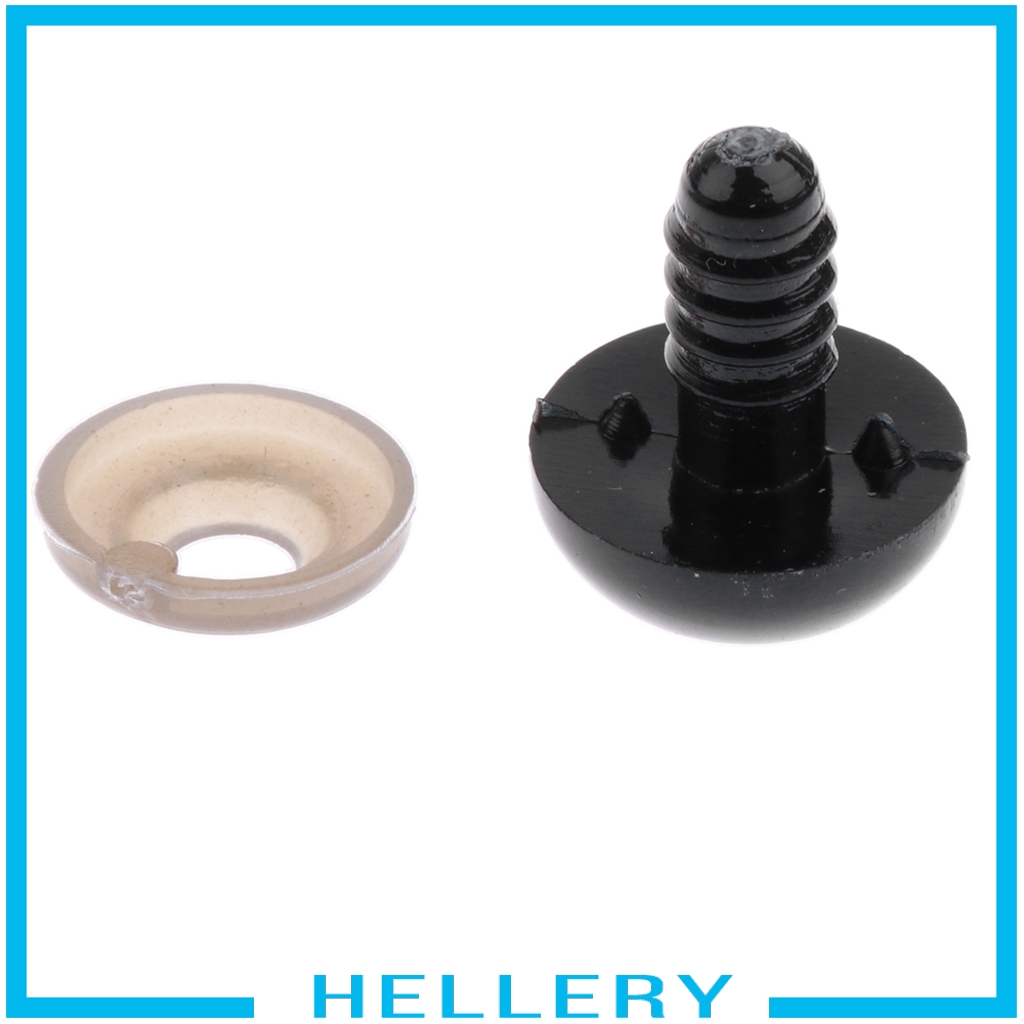 Set 100 Mắt Nhựa Màu Đen 5-20mm Làm Đồ Thủ Công DIY