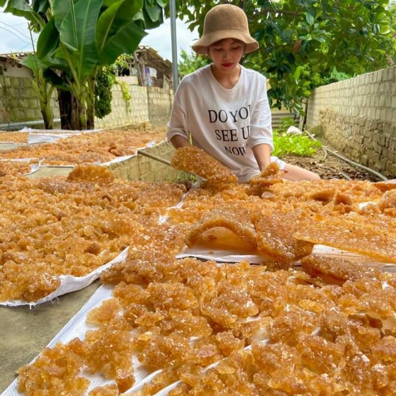 (Giá 200gr-500gr) Đường Phèn Vàng  Nghệ An kết tinh từ Mật Mía
