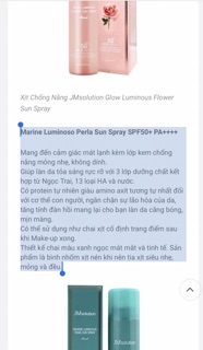 XỊT CHỐNG NẮNG  JM SOLUTION SPF50+ PA++++