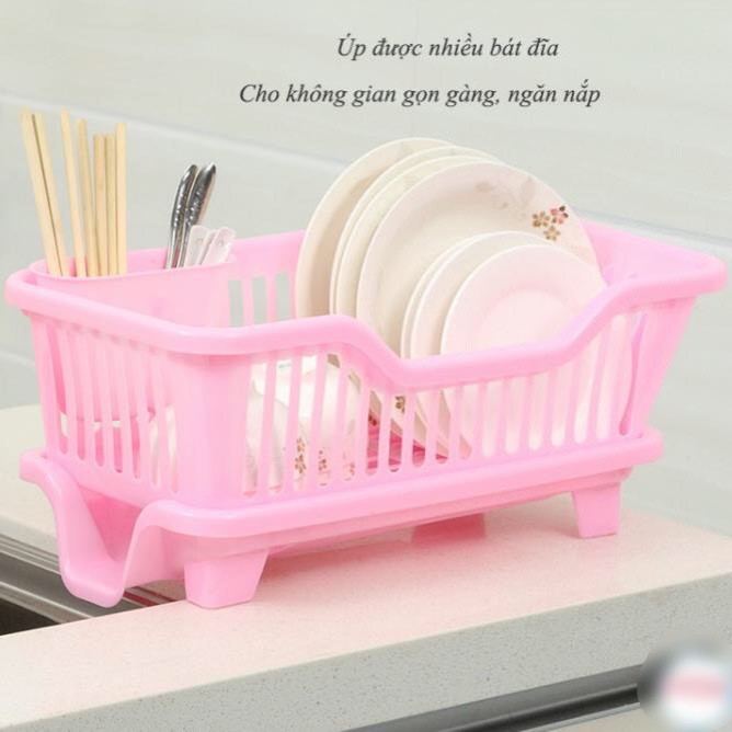 GIÁ ÚP CHÉN BÁT GÁC BỒN RỬA CHÉN CÓ KHAY THOÁT NƯỚC SIÊU BỀN ĐẸP - RỔ ÚP CHÉN DĨA, RỬA RAU CỦ QUẢ RÁO NƯỚC CỰC TIỆN LỢI