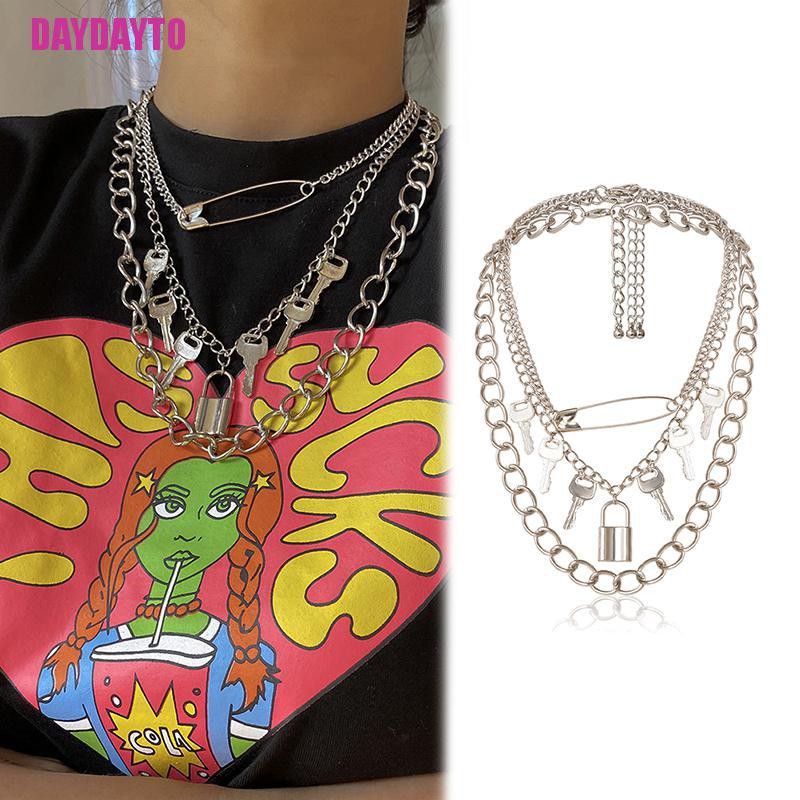 Vòng Cổ Choker Mặt Hình Chìa Khóa Thiên Thần Phong Cách Gothic Punk Hip Hop