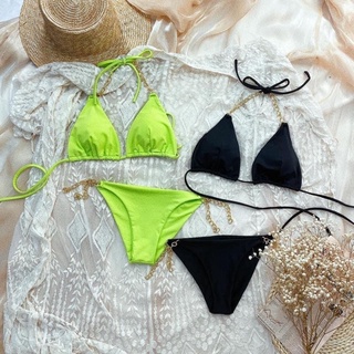 Bikini basic - Đồ Bơi 2 Mảnh Phối Xích Siêu Sang Chảnh (nhiều màu)