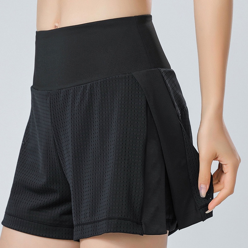 Xiangbao Quần Short Thể Thao Lưng Cao Có Túi Lót Vải Comfo Cho Nữ