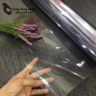 [ 1 MÉT ] Màng kính nhựa cứng trong suốt loại dày khổ 80cm