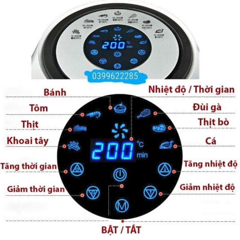 nồi chiên không dầu perfect nhập khẩu đức bảo hành 2 năm