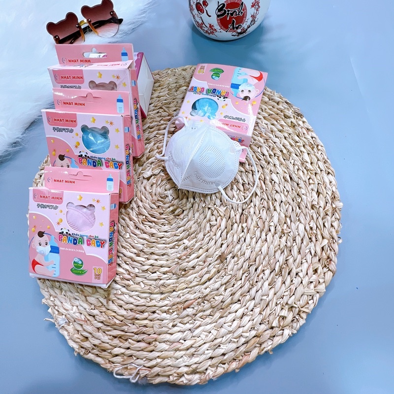 Hộp 10 khẩu trang Kháng khuẩn Panda dành cho bé từ 3 tháng đến 1 tuổi