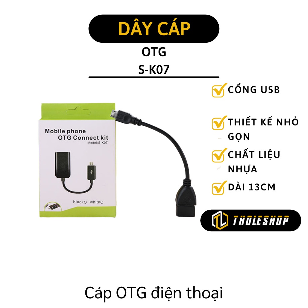 Cáp Otg cổng USB điện thoại androi tiện lợi, nhỏ gọn, dễ dàng mang theo không box 2963