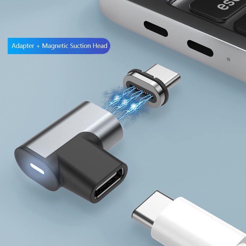 【Ready】 100W USB Type C Magnetic Adapter Magnet USB C Female To Type-c Male Converter For IPad MacBook Pro Huawei Xiaomi Connector imercado