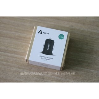 Củ Sạc Xe Hơi Mini Aukey CC-S1 Dual USB 4.8A( Cục Sạc Nhỏ Nhất )