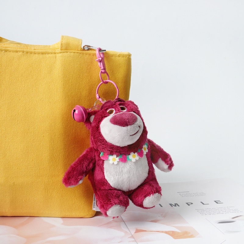 Móc khoá Gấu Dâu Lotso - hàng chính hãng Disney có tem chống hàng giả