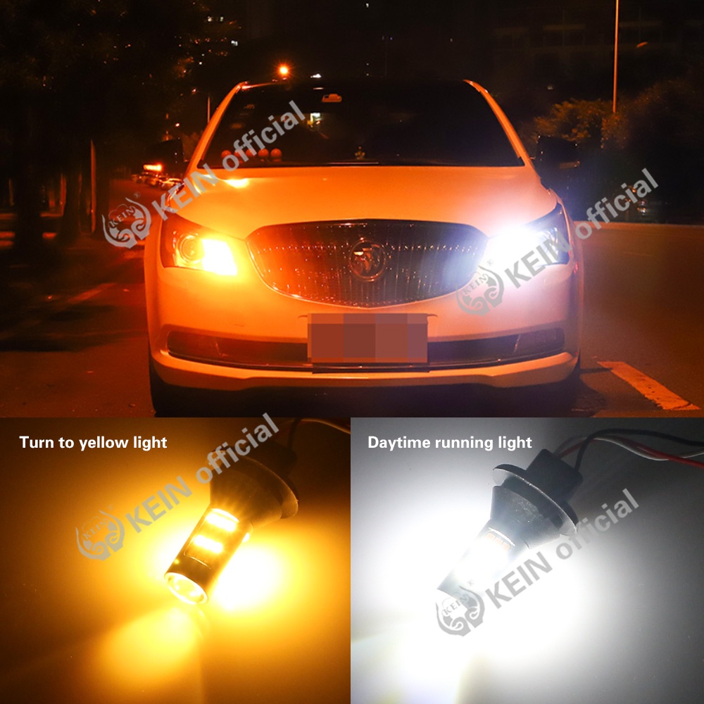 KEIN 2PCS Turn Signal Light No Fast Hyper Flash Blink Error Code Memory CANBUS Error-free Dual Mode High Quality 1156 2835SMD 42LEDs Car Dual Switchback DRL Reverse Turn Signal Lights Car LED Light T20 7440 3156