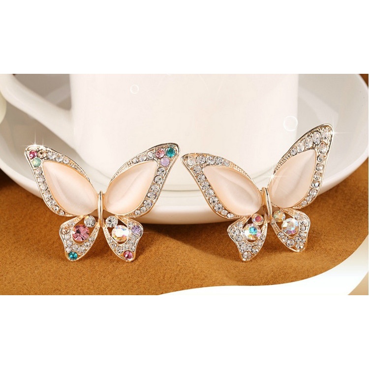 Trâm Cài Áo Hình Bướm Đính Đá Pha Lê Thời Trang Mới