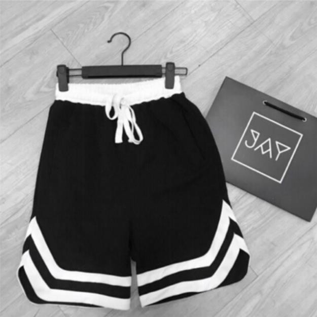 Quần Double V-short/ Short 2V màu ĐEN ❤️/Nam nữ Unisex/FREESHIP 99K ❤️ ་ ྇