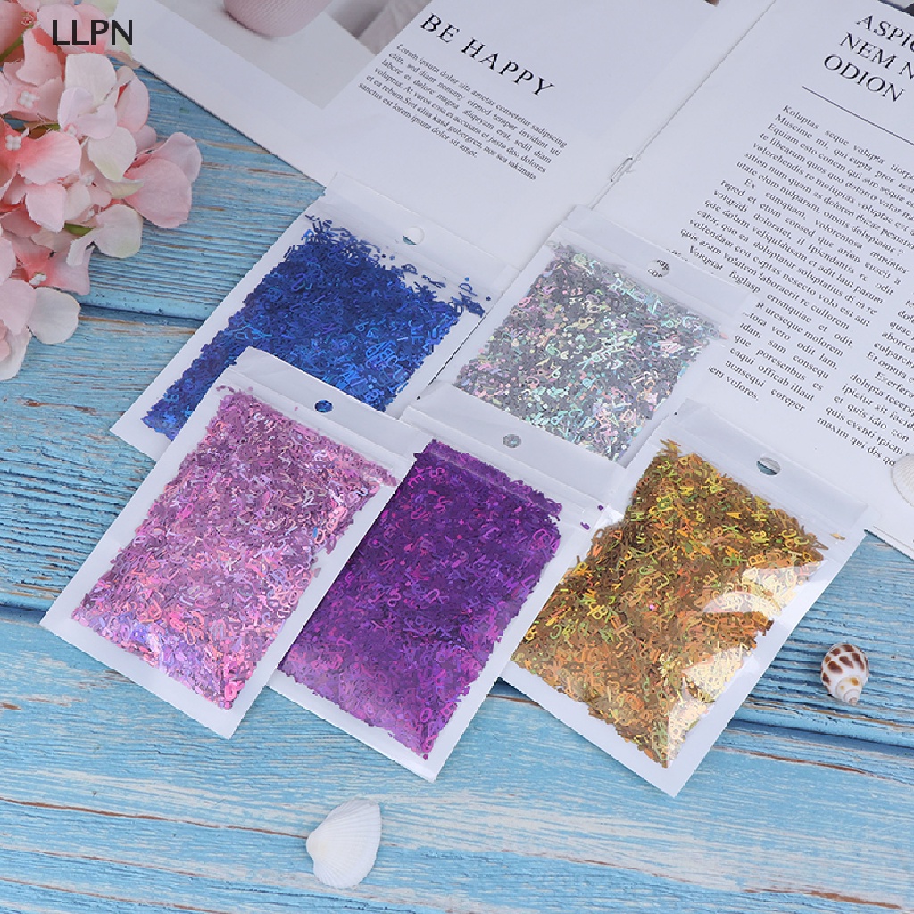 [LLPN] Hộp Kim Tuyến Lấp Lánh Hình Chữ Cái Trang Trí Móng Nghệ Thuật Hỗn Hợp