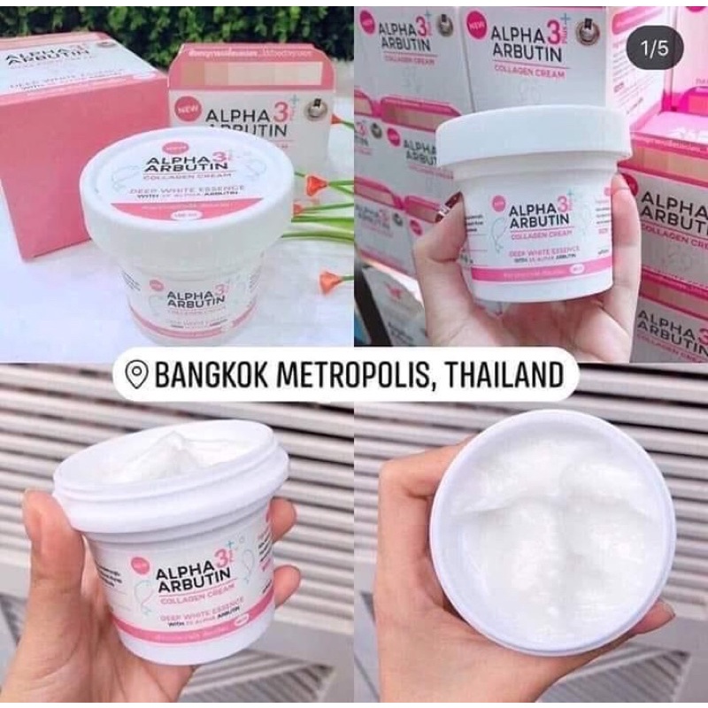 Kem Dưỡng Kích Trắng Body Alpha Arbutin Collagen Cream 3+ Plus - Hàng Thái