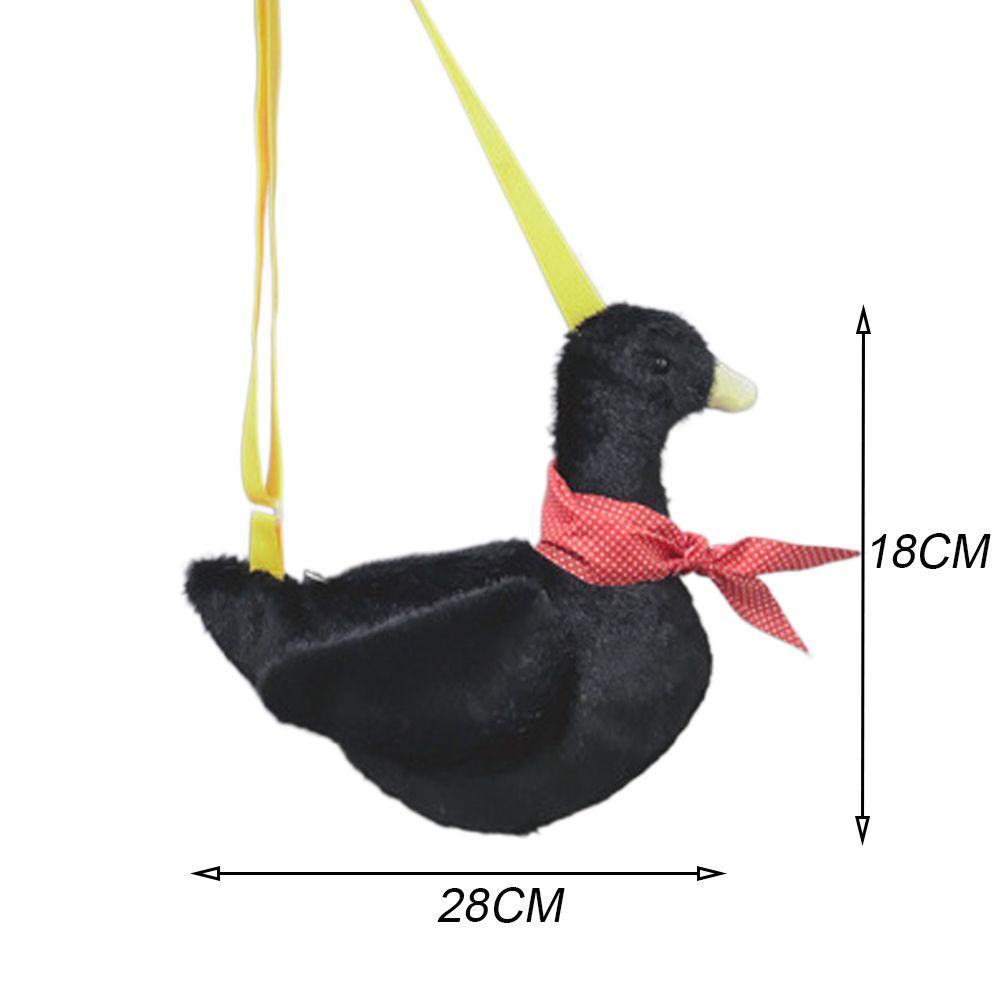 Túi Đeo Vai Hình Chú Vịt Bằng Polyester Nhồi Bông Dễ Thương Sức Chứa Lớn Có Thể Điều Chỉnh Phong Cách Hàn Quốc