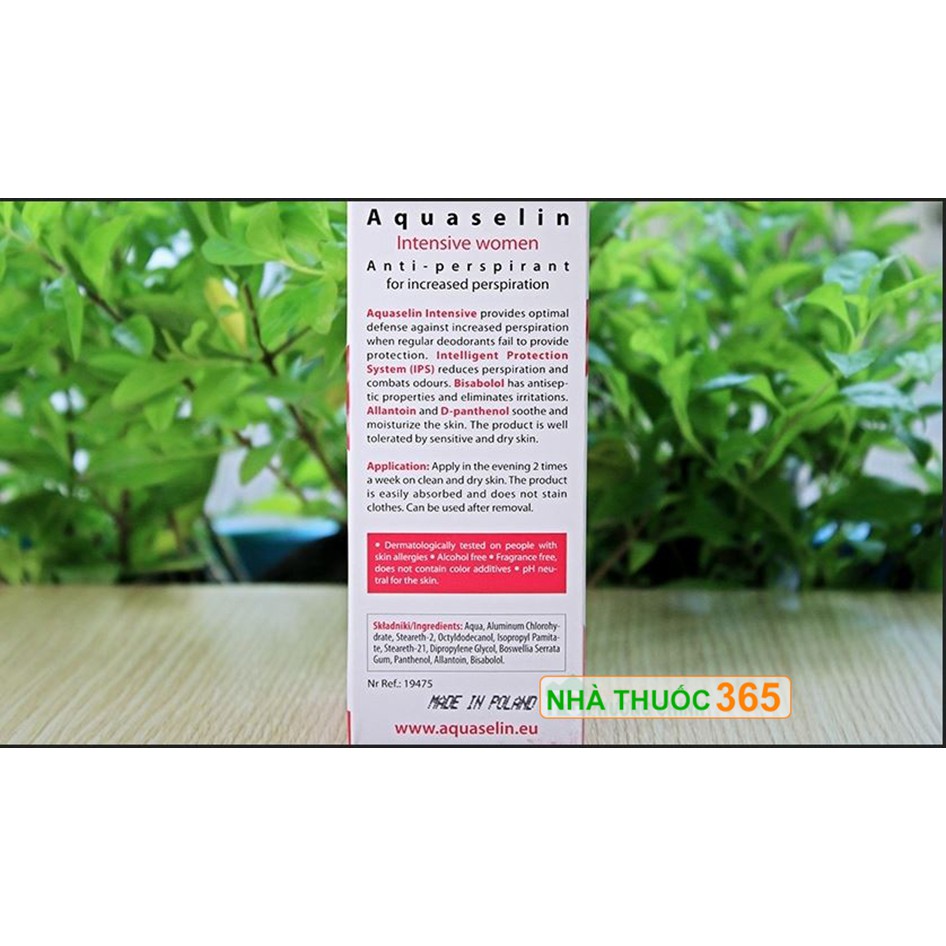 (Chính Hãng) Aquaselin Intensive Women - Lăn nách khử mùi nữ loại mạnh (mồ hôi nhiều) | BigBuy360 - bigbuy360.vn
