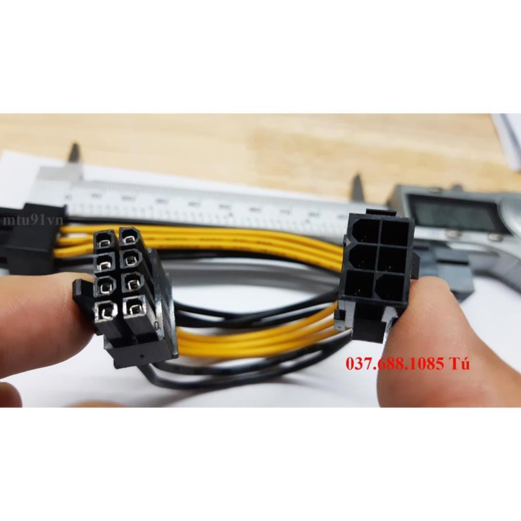 Cáp chuyển nguồn từ 6 Pin sang 8 Pin cho VGA