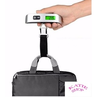 Cân điện tử cầm tay tiện dụng, cân hành lý xách tay 50 Kg tặng kèm pin