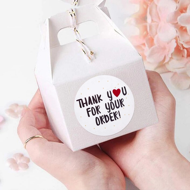 Cuộn 500 Miếng Dán Chữ Thank You For Your Order