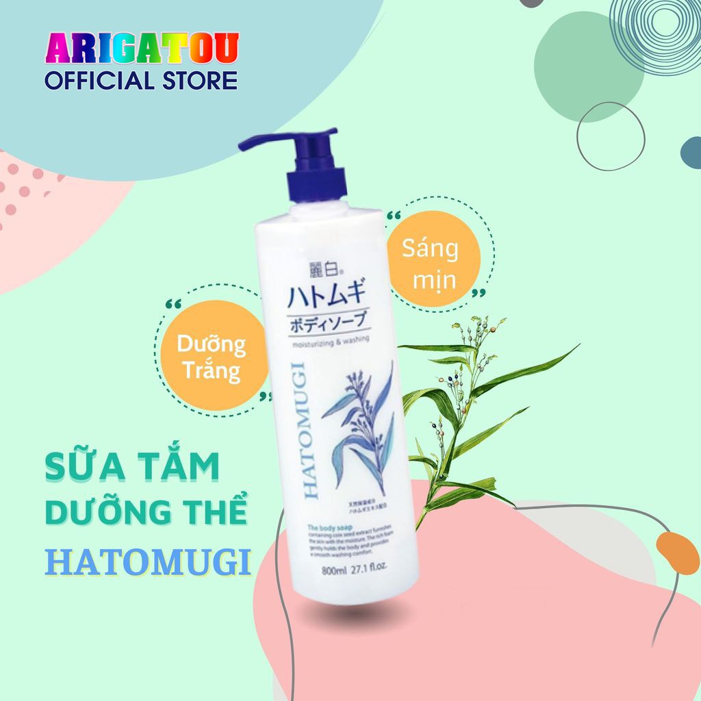 Sữa Tắm Hatomugi, Sữa Tắm Trắng Da Ý Dĩ Hatomugi Nhật Bản - Chai Màu Xanh 600ml và Trắng 800ml | BigBuy360 - bigbuy360.vn