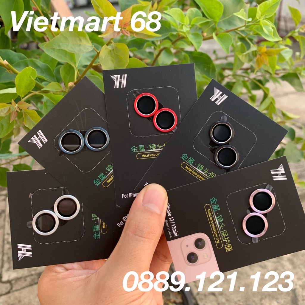 Bộ 2 Vòng Bảo Vệ Camera iPhone 12 - 12Mini, iPhone 13-13Mini - Chống Bụi, Hạn Chế Vân Tay&amp; Mờ Camera - Bảo vệ toàn diện.