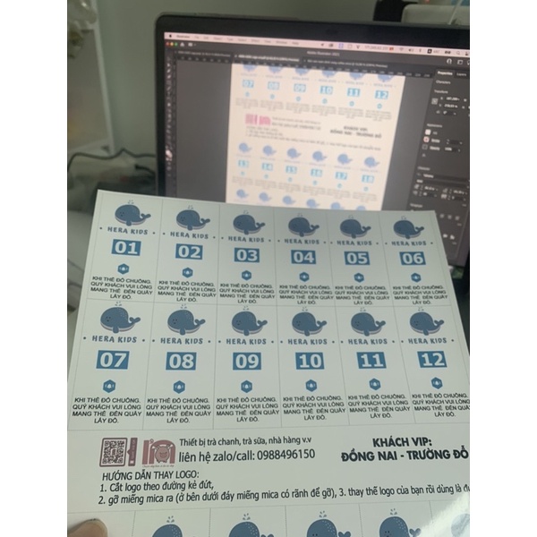 Ivn029 dịch vụ in logo thẻ rung tự phục vụ chip order quán trà chanh trà sữa nhà hàng