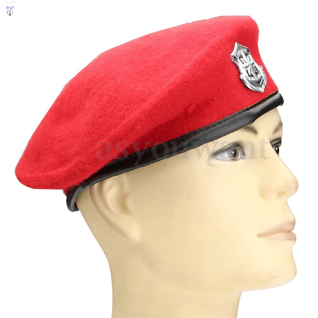 Nón Beret Vải Dạ Phong Cách Quân Đội Vintage Cho Nam Và Nữ