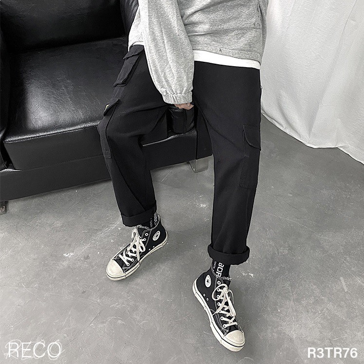Quần vải nam nữ Hàn Quốc cao cấp dáng rộng Trousers Loose R3TR76 Unisex