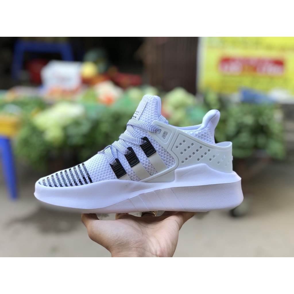 (Tặng box hãng) Giày thần thánh: Giày EQT trắng phản quang Trung cao cấp Full Box Bill
