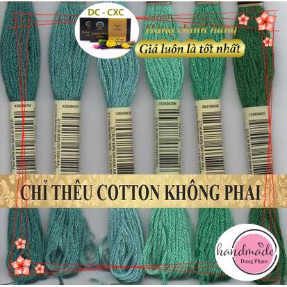 SET 6 TÉP CHỈ THÊU - MÀU NHƯ HÌNH - Chỉ thêu COTTON CXC  / MS 04