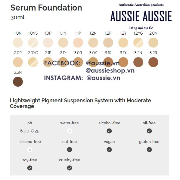 Kem nền The Ordinary Serum/ Coverage Foundation 30ml Deciem ( có sẵn 18 tone màu) aussie.vn