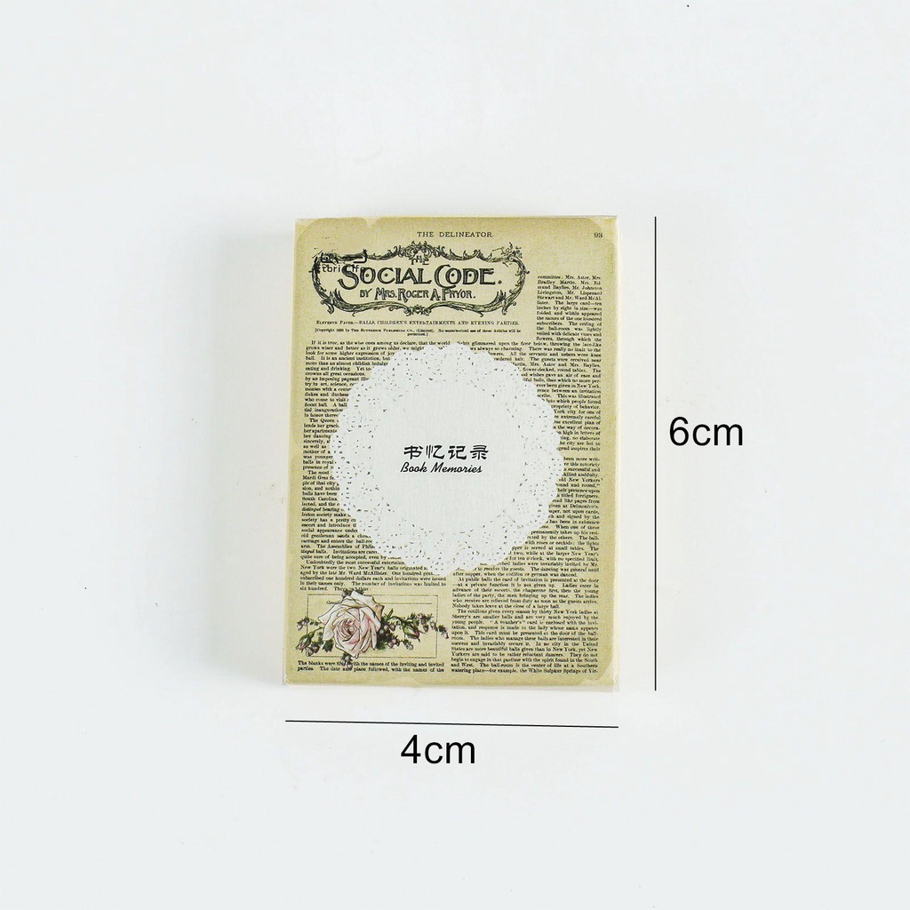 CHOOKEY Set 24 Miếng Dán Trang Trí Thủ Công Phong Cách Retro