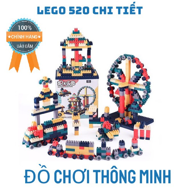 LEGO XẾP HÌNH 520 CHI TIẾT BUILDING BLOCK SÁNG TẠO CÙNG BÉ YÊU