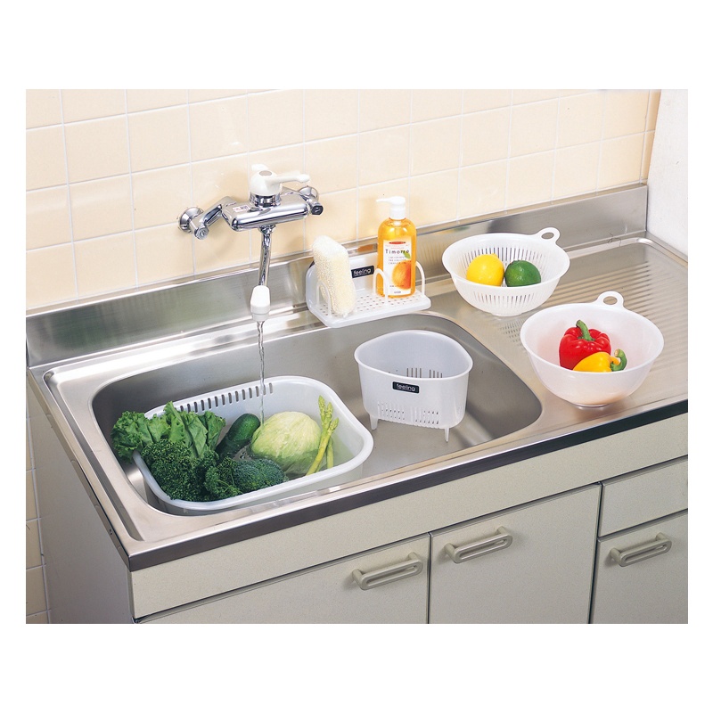[Hỏa Tốc HN] Giá đựng vật dụng vệ sinh nhà bếp màu trắng INOMATA Nội địa Nhật Bản