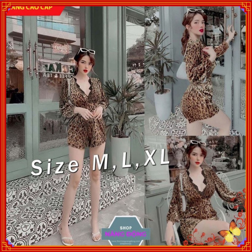 Jumpsuit Ngắn 💝FREESHIP💝 Jum short beo cổ tim phối viền ren tay dài bo J1077