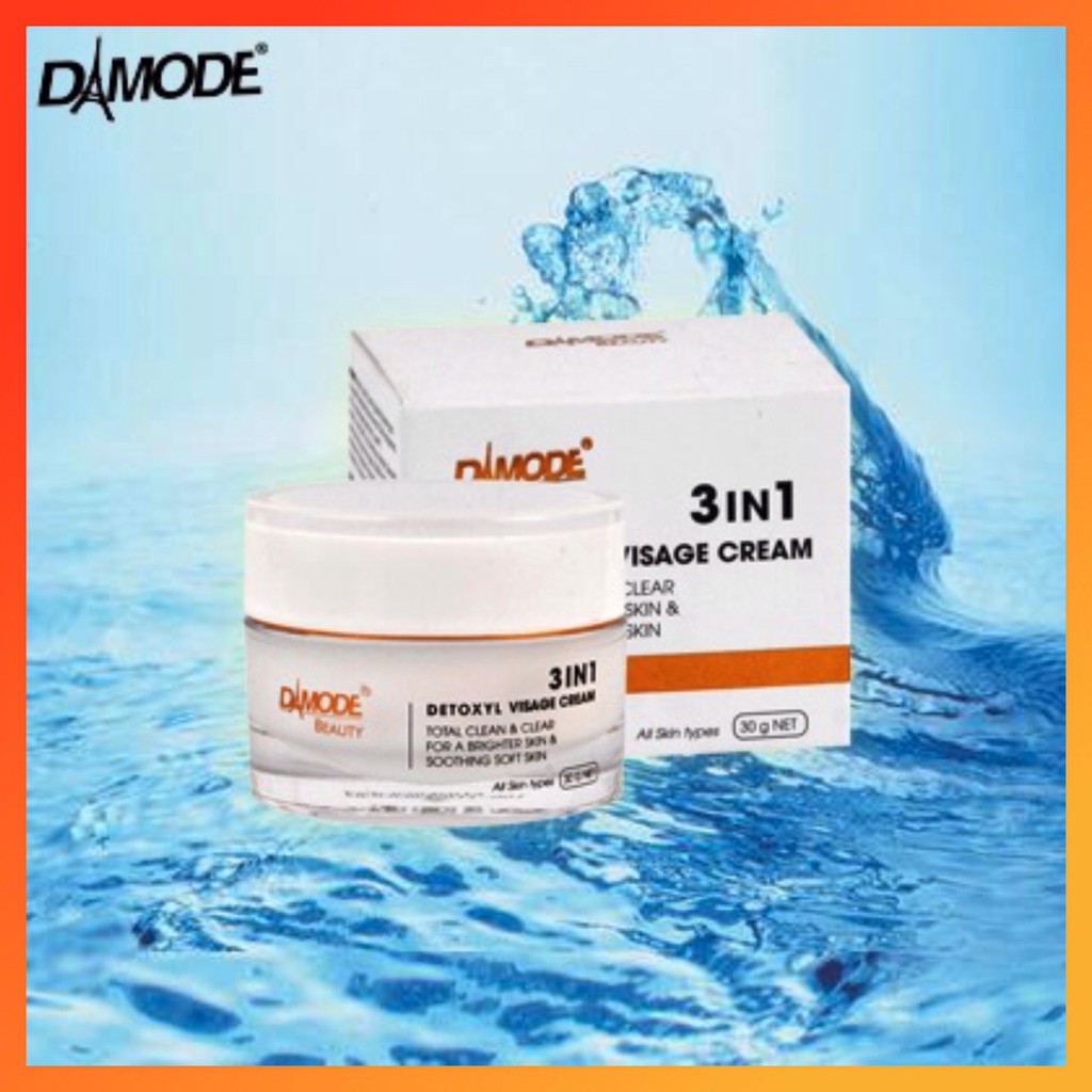 DAMODE KEM RỬA MẶT TẨY TRANG THẢI ĐỘC DA 3IN1 DETOXYL VISAGE CREAM