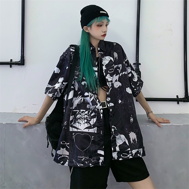 áo sơ mi Polo Form Rộng In Họa Tiết | BigBuy360 - bigbuy360.vn