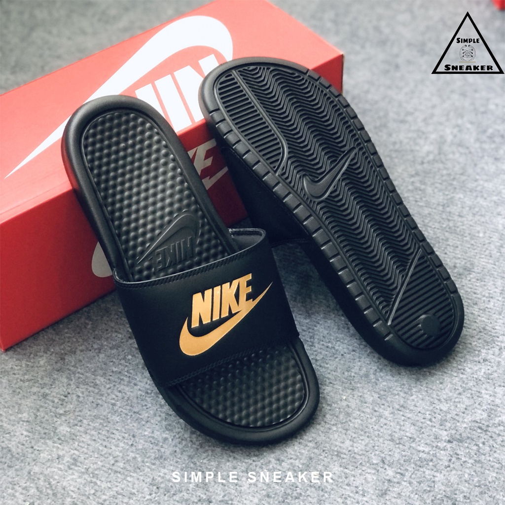 Dép Nike Benasi Chính Hãng FREESHIPNike Just Do It Black Gold - Dép Nike JDI Quai Ngang Nam Chuẩn Auth- Simple Sneaker