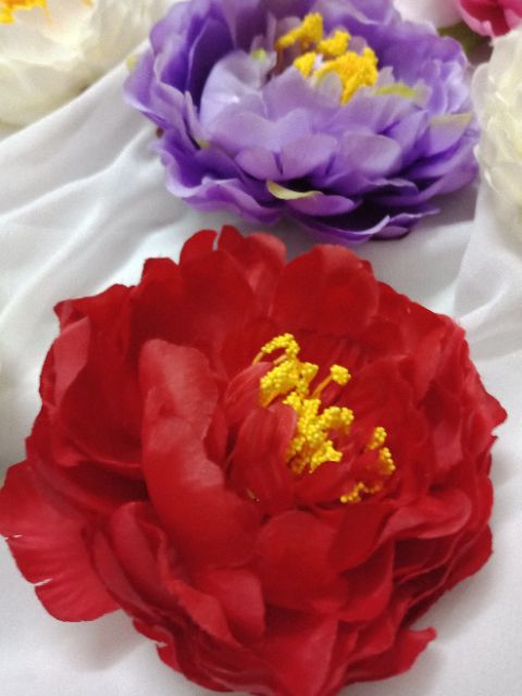 Kẹp tóc hoa mẫu đơn