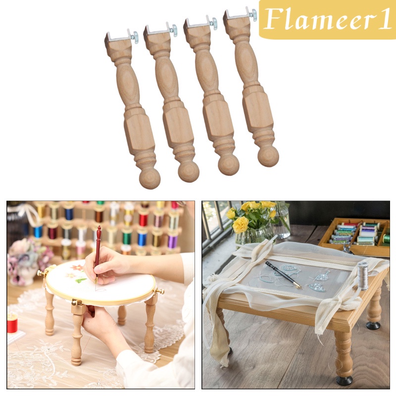 Set 1 / 4 Chân Đứng Khung Thêu Tranh Chữ Thập Bằng Gỗ