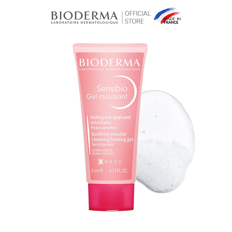 [HB Gift] Gel rửa mặt tạo bọt cho da nhạy cảm Bioderma Sensibio Gel Moussant - 8ml