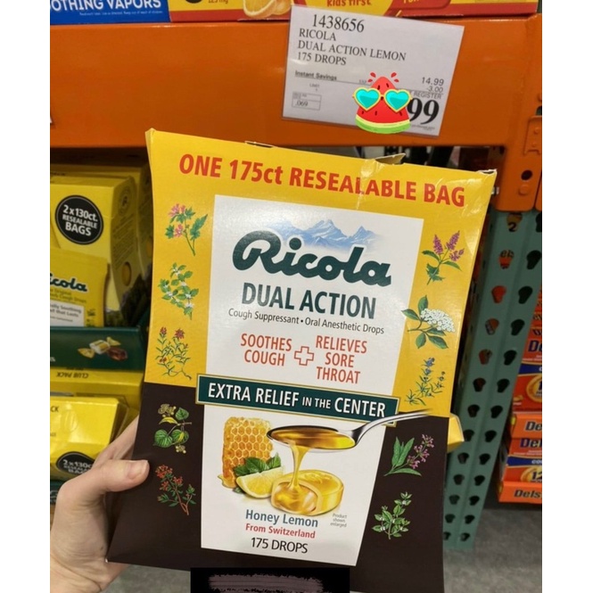 Kẹo Ricola Mật Ong 175Viên của Mỹ